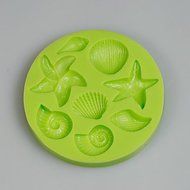 DENISECCA Sea Shells Summer Beach CupCake Decoration Silicone Fondant Mold Sugarcraft Tools Polymer Clay Chocolate...