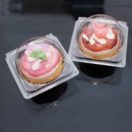 100/Pack Clear Small Cupcake Plastic Pod BPA-Free Containers Secure Closure Box N3