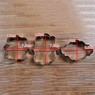 3pcs Plaque Frame Cookies Biscuit Mold Fondant Cake Chocolate Decorating Cutter Mould N6