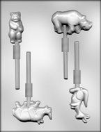 CK Products Kangaroo, Rhino, Bear, snf Hippo Sucker Chocolate Mold