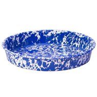 Enamelware 9 Inch Round Cake Pan - Blue Marble N2