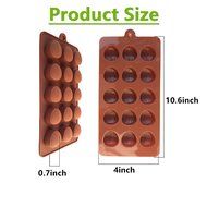 Cherryard 15-Cavities Nuts Shaped Silicone Mold for Making Mini Cake Chocolate Candy Jello N2