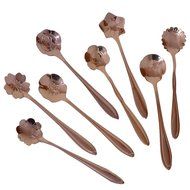 CHICHIC 8 Pcs Stainless Steel Tableware Creative Flower Coffee Spoon, Stirring Spoon, Sugar Spoon, Stir Bar Spoon... N23