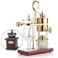 Royal- Coffee Pot Siphon Coffee Maker (can Be Equipped With Grinder Itself) ( Color : Gold ) N4