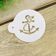 Sher Sailor's Delight Cookie Stencil Set,Plastic Cake Stencil Tool Kit,Cake Decorating Tools,Decor Stencil N3