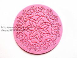 New! Crown Silicone Lace Mould for Fondant Cake Sugar Paste Cake Decoration 12.8*12.8*0.4cm 53g 001