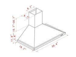 K-star K1012A 36" Wall Mounted Range Hood N2