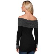Women's Blouse,Laimeng Cotton Blended Fashion Casual Off Shoulder Zipper Long Sleeve Tank T-Shirt Tops Blouse... N3