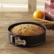 Lautechco&reg; 8 Inch Non-stick Slipknot Round Cake Baking Pan Black Carbon Steel Cakes Molds Removable Base Tray... N7