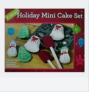 Christmas Holiday Mini Cake Set, 4 pc. N2
