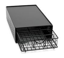 Lipper International 1-Tier Coffee Drawer Stand, Black