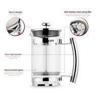 Decen French Press &amp; Press Pot with Stainless Steel Stand - 8 Cups/4mug in 34Oz