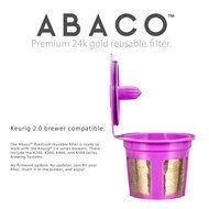 ABACO 24K Gold Reusable K-Cup Coffee Filter(Single Cup) for Keurig 1.0/2.0 Series Brewers N4