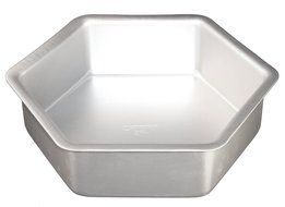 Fat Daddio's Anodized Aluminum Hexagon Cake Pan, 8 Inch x 3 Inch