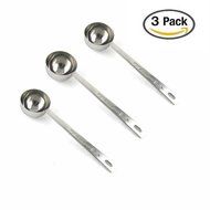Minigianni Endurance Stainless Steel 1 Tablespoon Measuring Coffee Scoop Spoon, Set of 3 N2