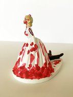Love Never Dies Funny Zombie Wedding Cake Topper - Zombie Bride Dragging Groom Away N4