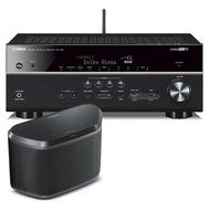 Yamaha RX-V681 7.2-Channel 4K AV Receiver with WX-030 MusicCast Wireless Speaker (Black) N3