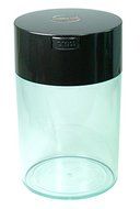 Coffeevac 1 lb - The Ultimate Vacuum Sealed Coffee Container, Black Cap &amp; Clear Body