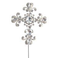 Wedding Religious Baptism Cake Topper Christening Silver Cross Baby Boy Girl Communion Bautizo Boda Keepsake Decoration