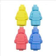 Sher Silicone Robot Shaped Cake Pan Silicone Mold Baking Mould Candy Chocolate Ice Tray Tool(Random Color) N5