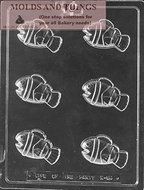 Blue Tang Fish Chocolate Candy Mold, Striped Clown Fish Chocolate Candy Mold, Nautical assortment chocolate candy... N3
