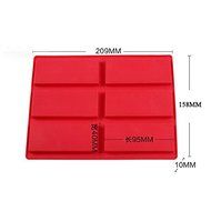 Generic Rectangle Silicone Chocolate Molds Red Color N4