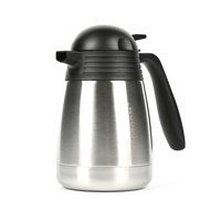 BOBOROOM 600ml Double Wall Vacuum Insulated 304 Stainless Steel Thermal Carafe / Coffee Pot, with Thumb Press... N7