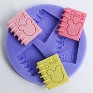 Sher Book Shaped Bake fandant mold,L7.6cmW7.6cmH1cm