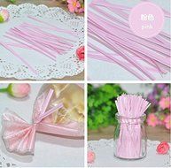 Astra shop 100Pcs Vibrant Color Multi-Functional Plastic Twist Ties for Pastry/Cookie/Cake/Toast/Bread Bags-Purple N3