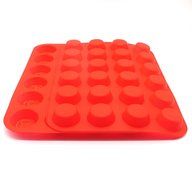 2 Pack - Mini Muffin Pan, 24 Cups Silicone Baking Tray by Suntake(Red) N7