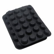 2 Pack - Mini Muffin Pan, 24 Cups Silicone Baking Tray by Suntake(Red) N8