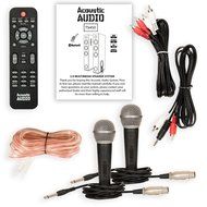 Acoustic Audio TSi450 Bluetooth Powered Floorstanding Tower Home Multimedia Speaker Pair and Mics TSi450M2 N2