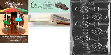 Cybrtrayd J004 G-Clef Lolly Chocolate Candy Mold with Exclusive Cybrtrayd Copyrighted Chocolate Molding Instructions N9