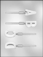 CK Products 2-Inch Initial Sucker A-B-C-D Chocolate Mold