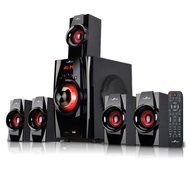 beFree Sound 5.1 Channel Bluetooth Speaker System with USB and SD Slots-Red Consumer Electronics