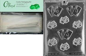 Cybrtrayd J023 Dice with Aces Chocolate Candy Mold with Exclusive Cybrtrayd Copyrighted Chocolate Molding Instructions N3