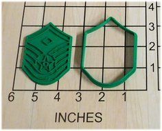 US Air Force Master First Sergeant Stripes Shaped Cookie Cutter and Stamp #1059