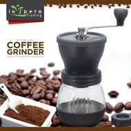 Manual Coffee Grinder, Top Quality, Stainless Steel, Fortified Glass, Ceramic Core, Adjustable Grinder, Make Fresh... N5