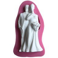 LYNCH Bride Bridegroom Shaped Wedding Cake Top 3D Silicone Fondant Cake Mold,Pink N6
