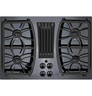 GE Profile 30" Black Built-In Gas Downdraft Cooktop