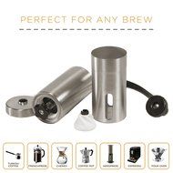 Swift Coffee Grinder | Premium Portable Stainless Steel Manual Coffee Grinder Mill with Adjustable Ceramic Burr... N5
