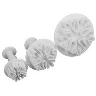 SODIAL(R) 3pcs Snowflake Pattern Plunger Cutter Fondant Cake Cookie Biscuit Mold Craft DIY Decorating Tools Set N5