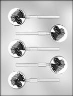 CK Products 1-3/4-Inch Pony on Circle Sucker Chocolate Mold