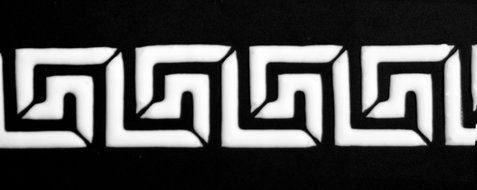 Designer Stencils C481 Greek Key Cake Stencil, Beige/Semi-Transparent N3