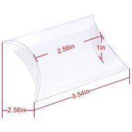 Ling&#039;s moment 3x3x3 Inch Clear Favor Boxes for Wedding Party Shower Gift Favor, Pack of 50 N3