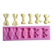 LYNCH Bowtie And Bowknot Shape Silicone Mold Chocolate Fondant Kitchen Accessories,Pink N2