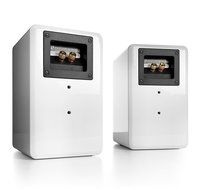 Audioengine P4 Passive Bookshelf Speakers and N22 Audio Amplifier Desktop Audio Speaker System (White) N3