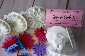 Sorcery Products &trade; Fondant Tool Set 3 Large BLOSSOM plunger Fondant Set N4