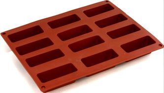 World Cuisine Non-Stick Silicone Mold, Rectangular (12)