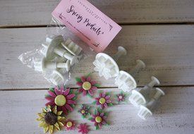 Sorcery Products &trade; Fondant Tool Set 3 Large BLOSSOM plunger Fondant Set N5